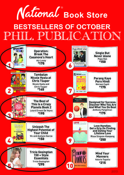 3 Summit Books land in National Book Store's bestseller list for October