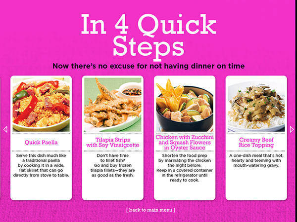 Yummy Meals in Minutes iPad app Yummy Meals in Minutes iPad app